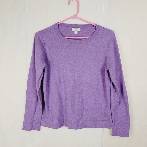 J.Crew Teddie purple wool long sleeve sweater women's size large - Picture 1 of 6